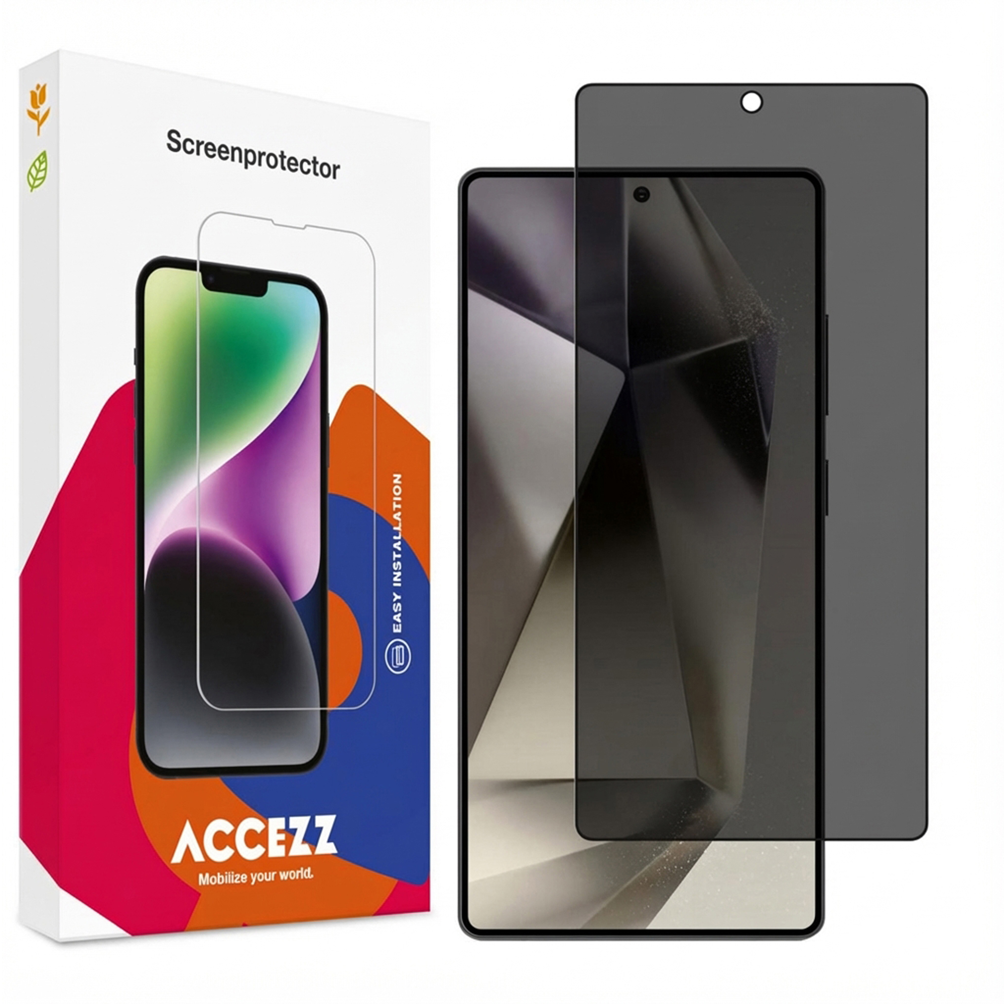 Accezz Privacy Displayschutz aus gehärtetem Glas für das Samsung Galaxy S25 Ultra