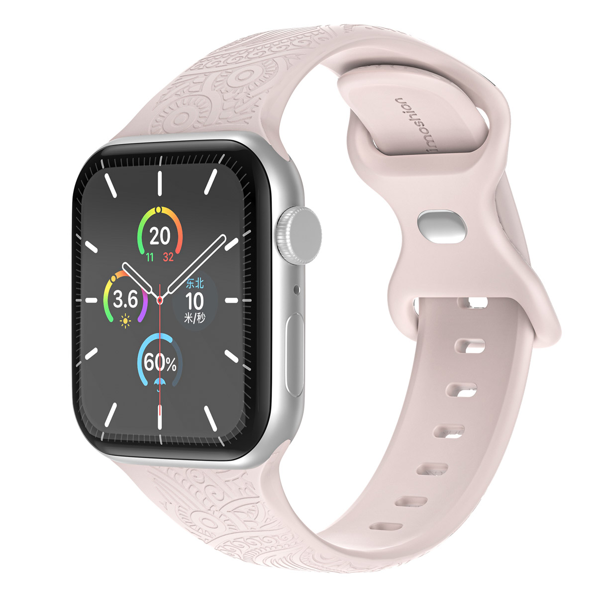 imoshion Mandala Silikonarmband für  Apple Watch | 44/45/46/49 mm - Rosa