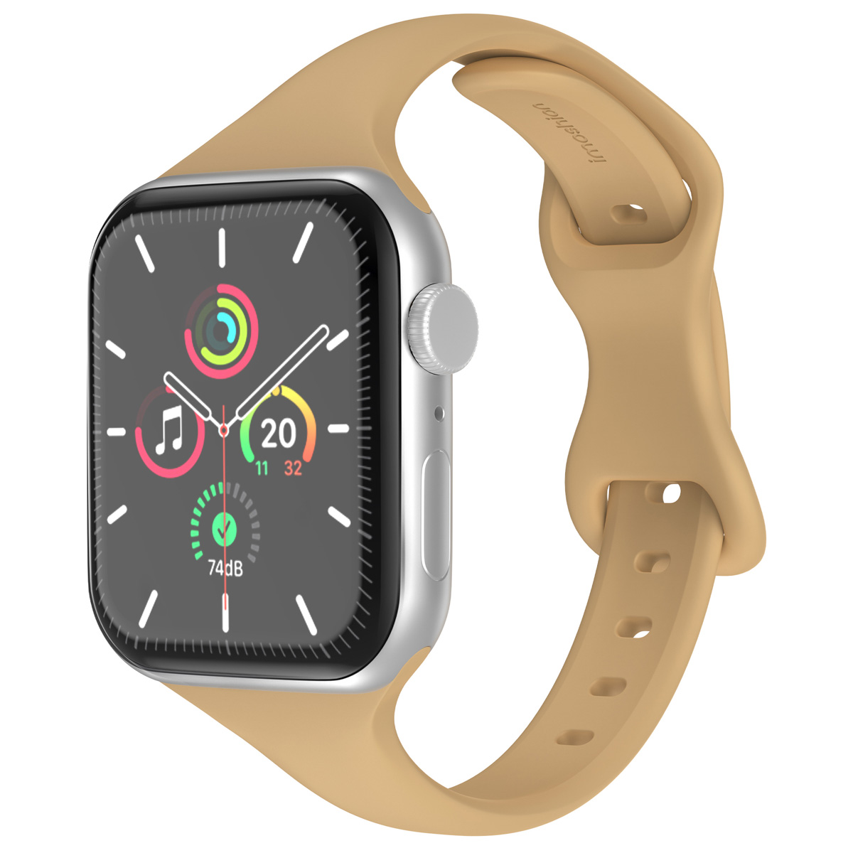 imoshion Slim Silikonarmband für  Apple Watch | 44/45/46/49 mm - Walnut