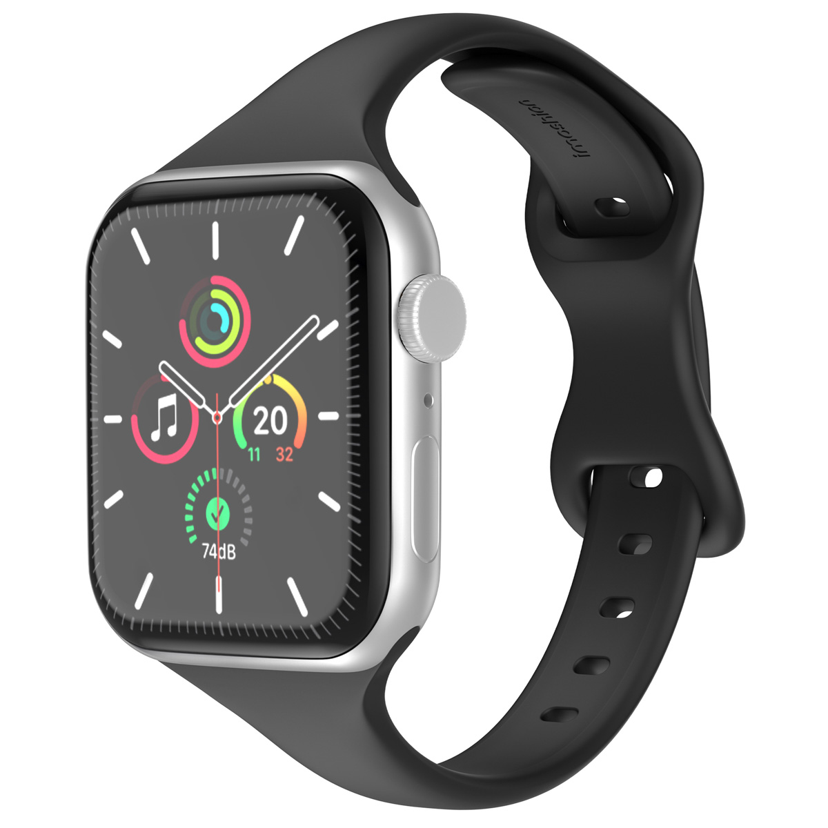 imoshion Slim Silikonarmband für Apple Watch | 44/45/46/49 mm - Schwarz