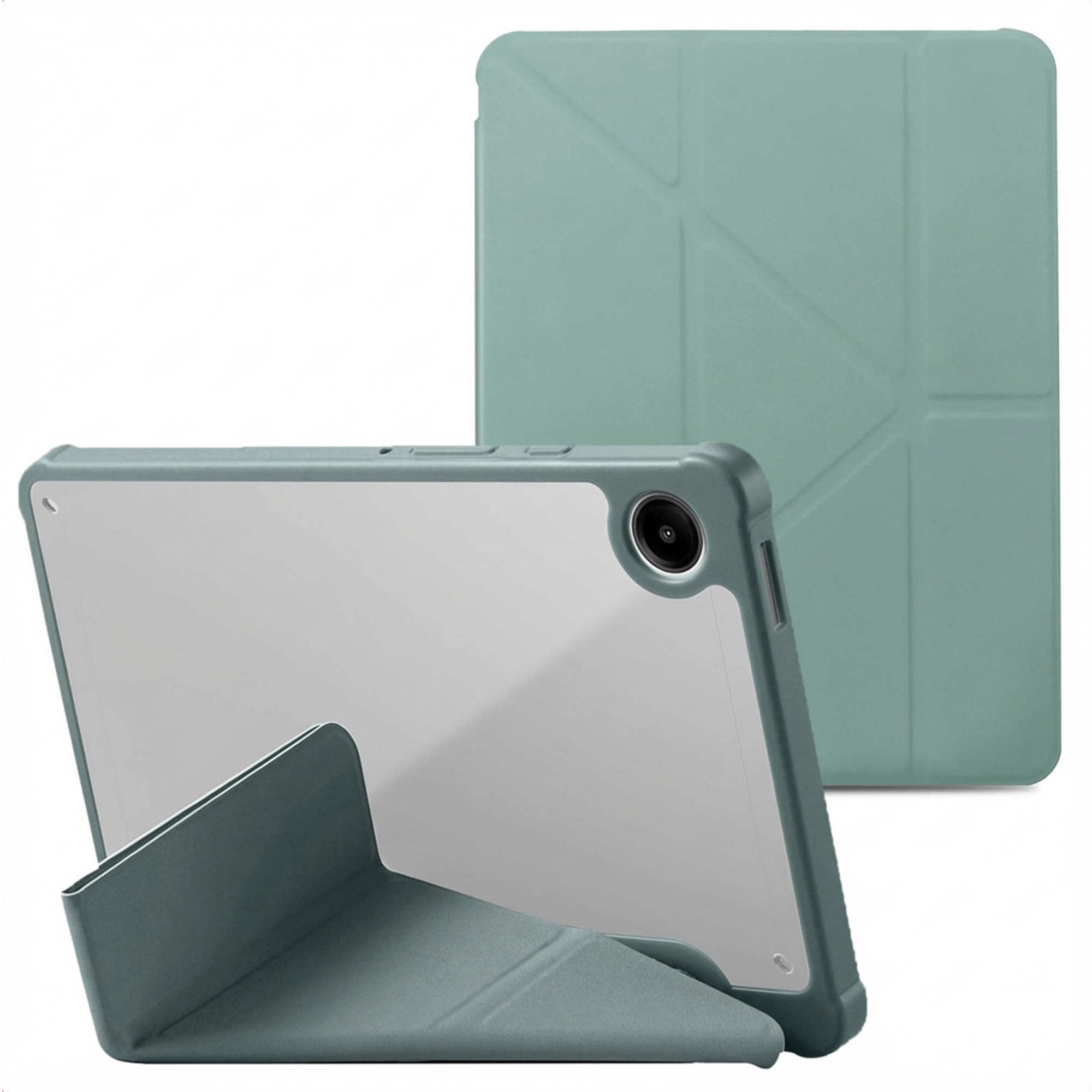 imoshion Origami Klapphülle für das Samsung Galaxy Tab A9 Plus - Dunkelgrün
