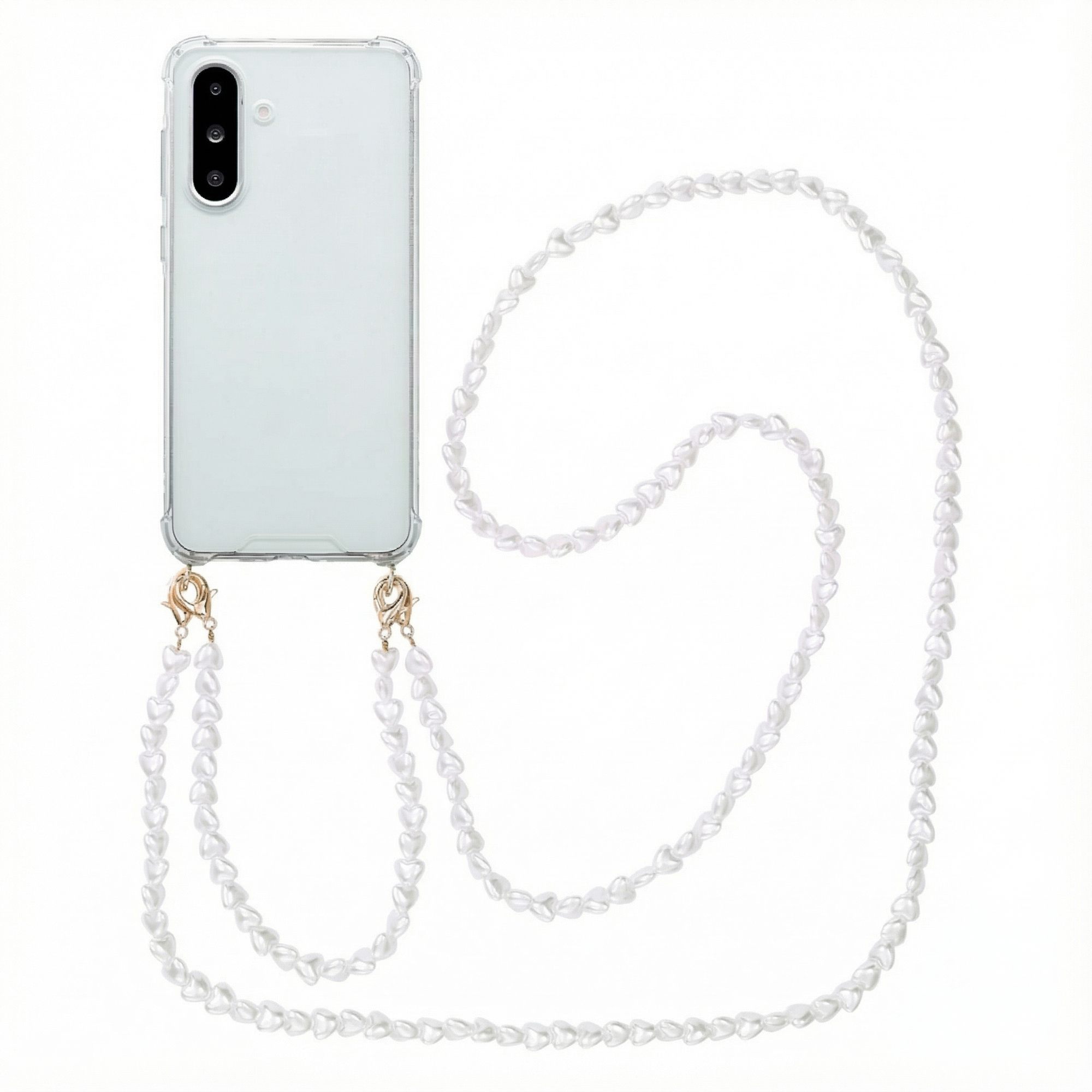 imoshion Back Cover mit Band + Armband für das Samsung Galaxy A36 - Perlenherzen