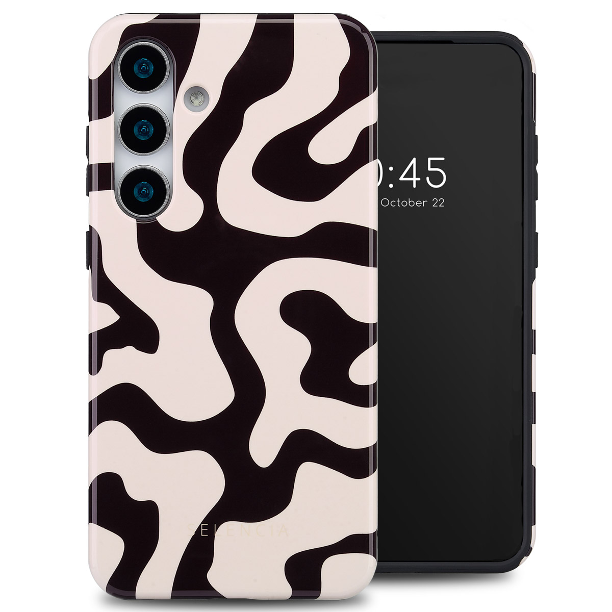 Selencia Vivid Back Cover für das Samsung Galaxy S25 Plus - Art Wave Black