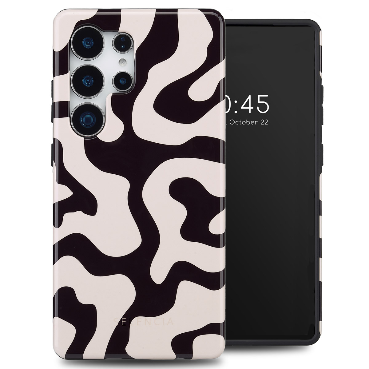Selencia Vivid Back Cover für das Samsung Galaxy S25 Ultra - Art Wave Black