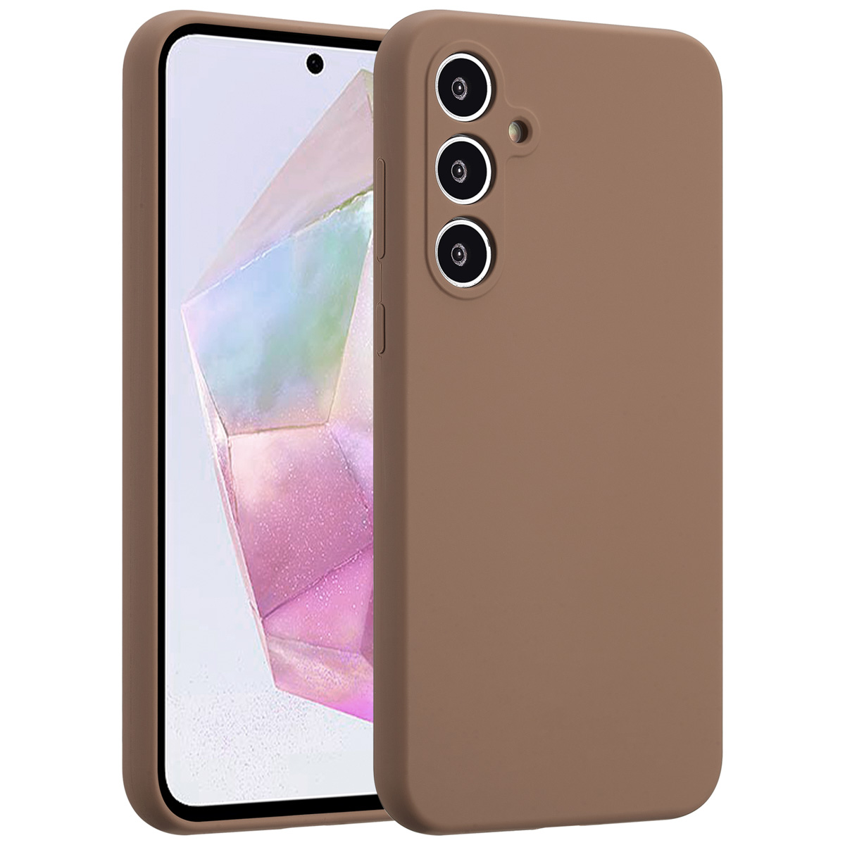 Accezz Liquid Silikoncase für das Samsung Galaxy A35 - Hellbraun