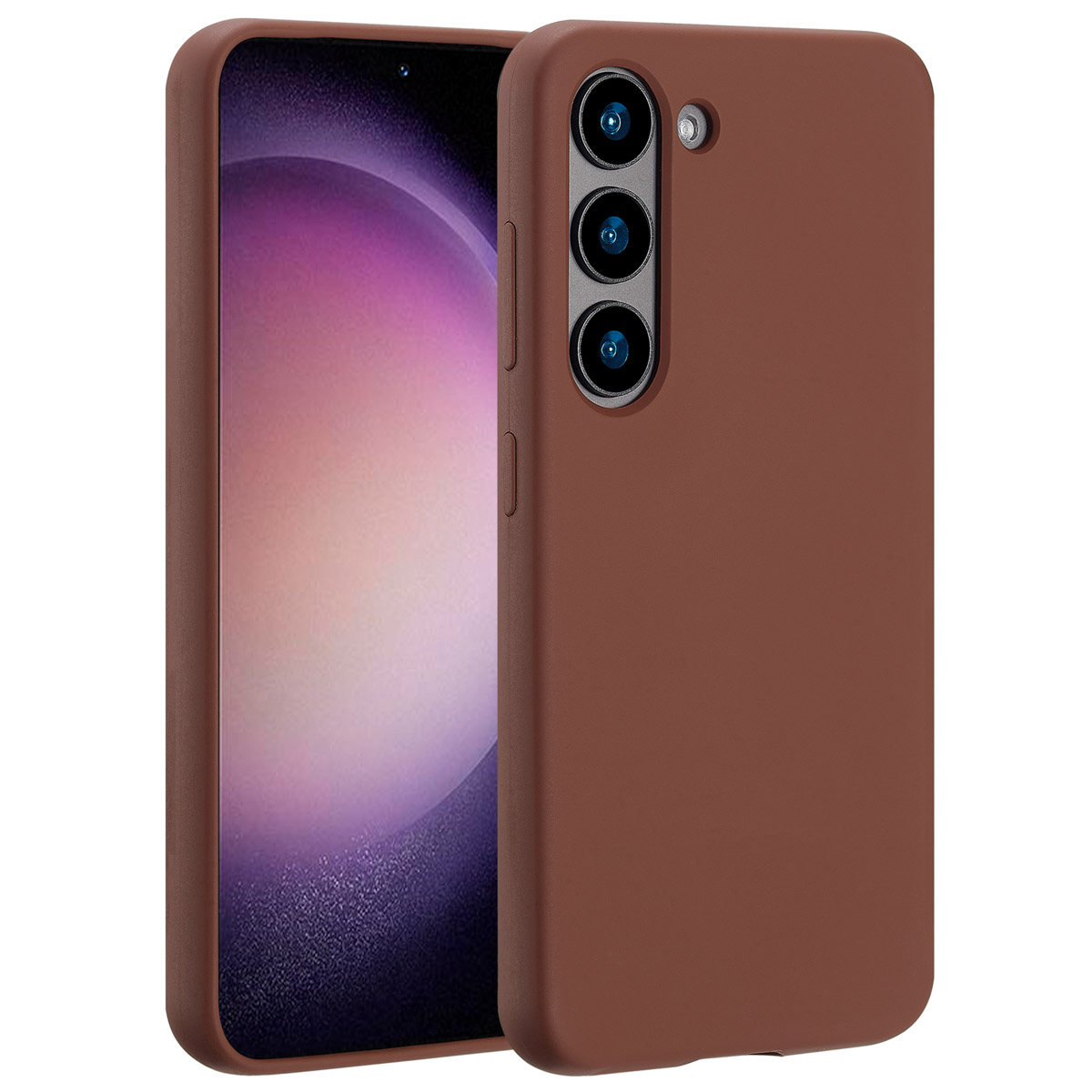 Accezz Liquid Silikoncase mit MagSafe für das Samsung Galaxy S23 - New Tea Brown