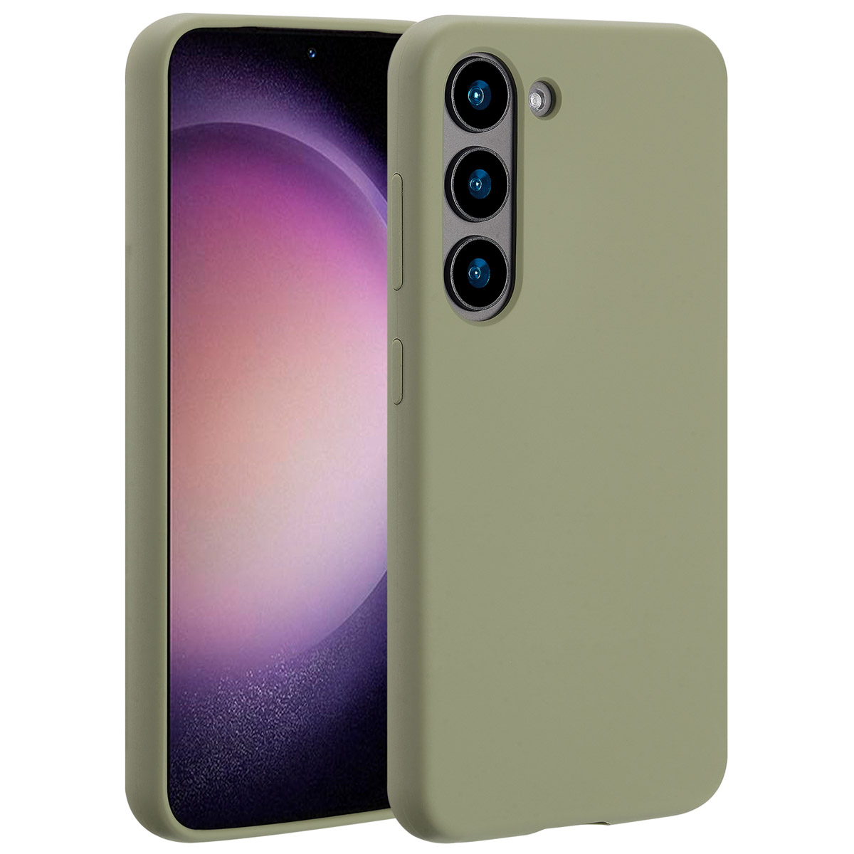 Accezz Liquid Silikoncase mit MagSafe für das Samsung Galaxy S23 - Cooper Green