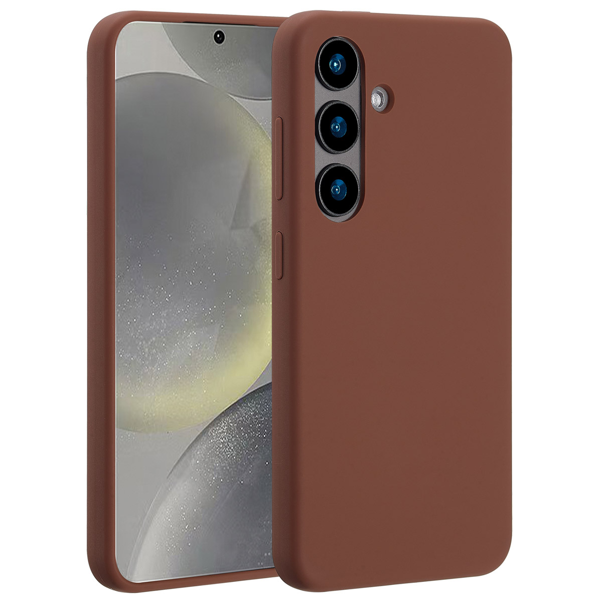 Accezz Liquid Silikoncase mit MagSafe für das Samsung Galaxy S24 - New Tea Brown