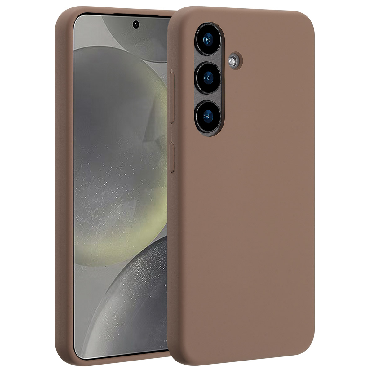 Accezz Liquid Silikoncase mit MagSafe für das Samsung Galaxy S24 - Hellbraun