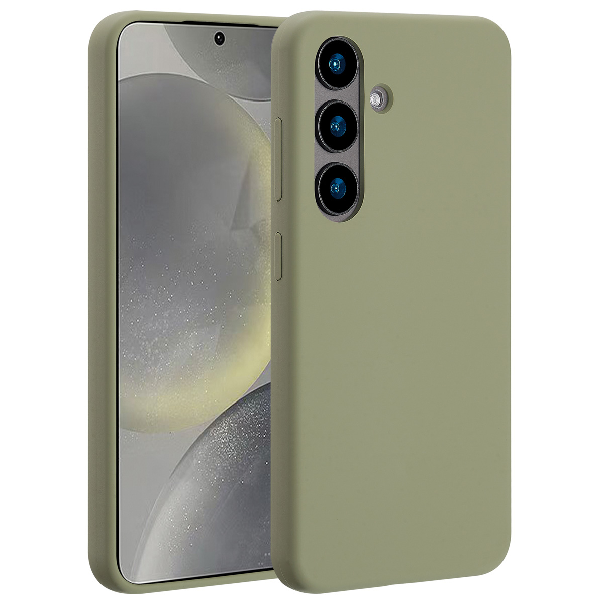 Accezz Liquid Silikoncase mit MagSafe für das Samsung Galaxy S24 - Cooper Green