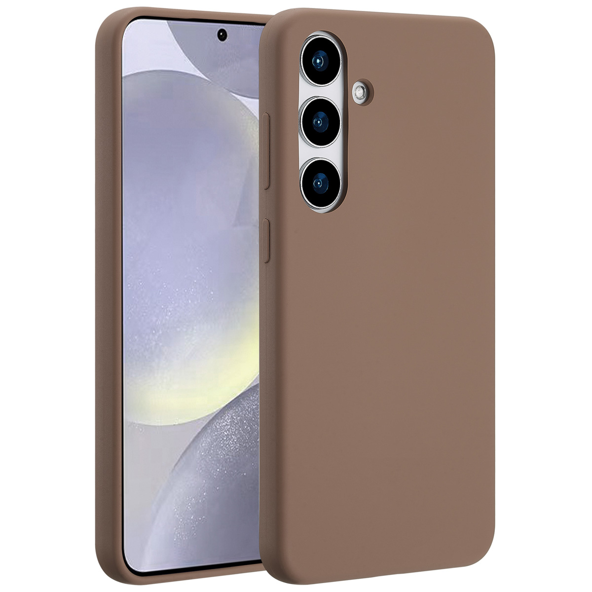 Accezz Liquid Silikoncase mit MagSafe für das Samsung Galaxy S24 Plus - Hellbraun