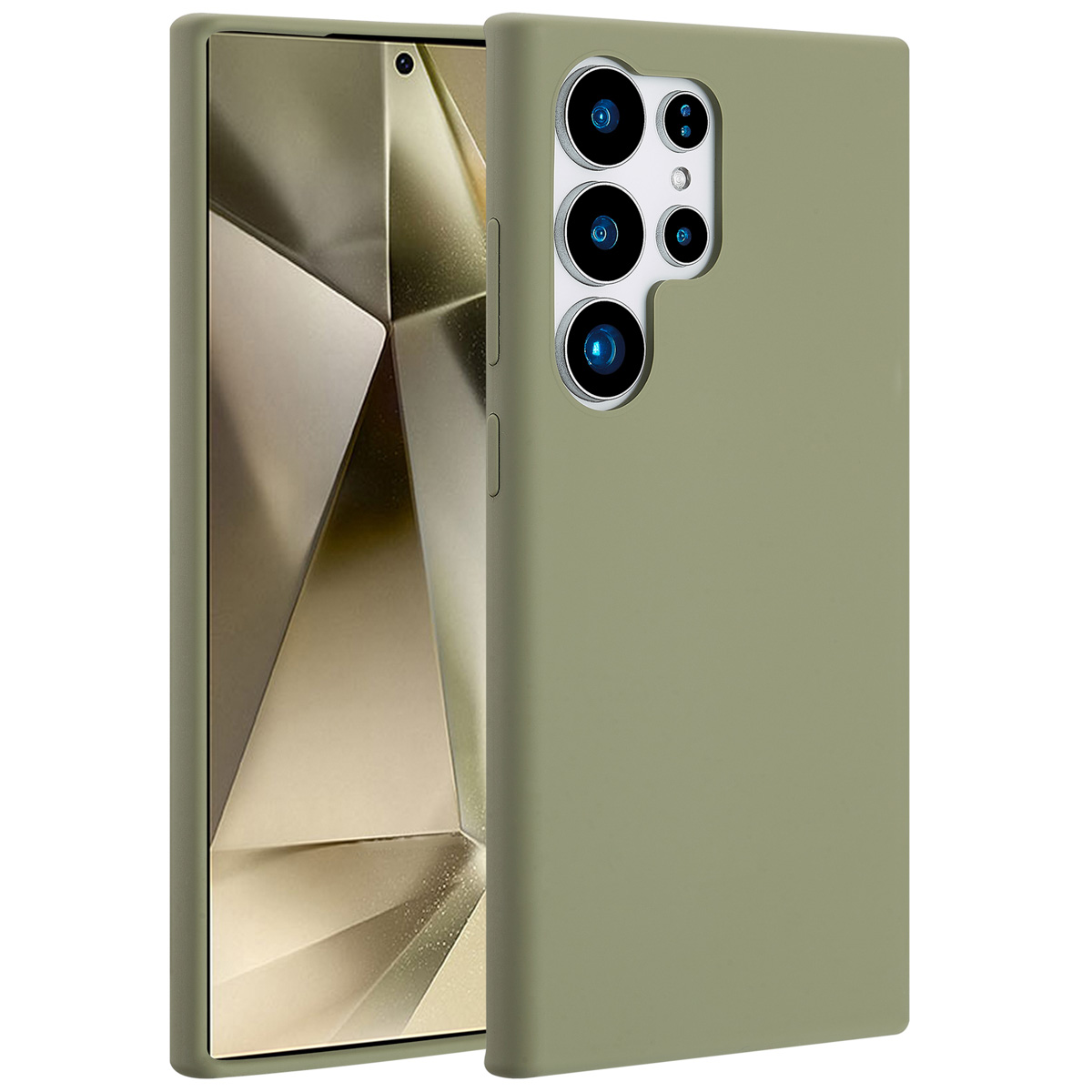 Accezz Liquid Silikoncase mit MagSafe für das Samsung Galaxy S24 Ultra - Cooper Green