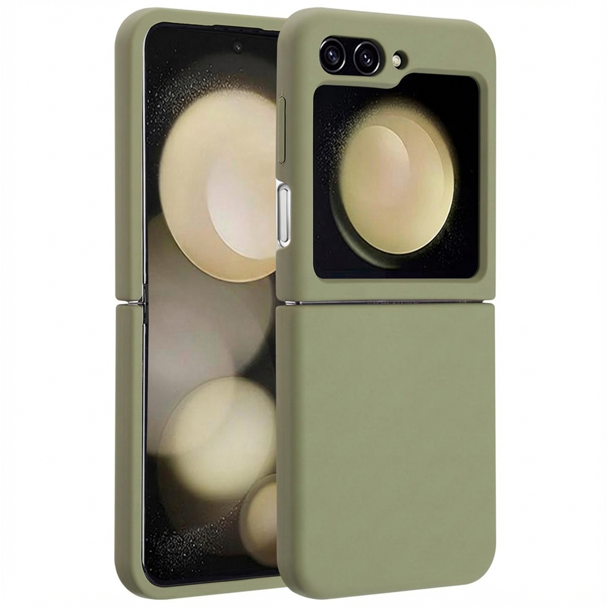 Accezz Liquid Silikoncase mit MagSafe für das Samsung Galaxy Z Flip 5 - Cooper Green