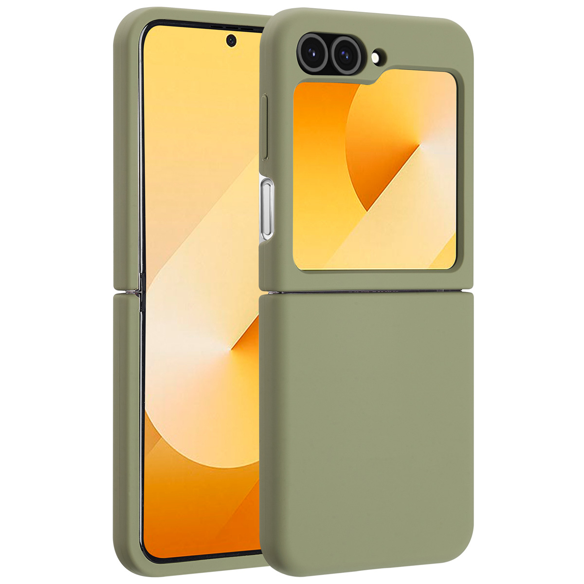 Accezz Liquid Silikoncase mit MagSafe für das Samsung Galaxy Z Flip 6 - Cooper Green
