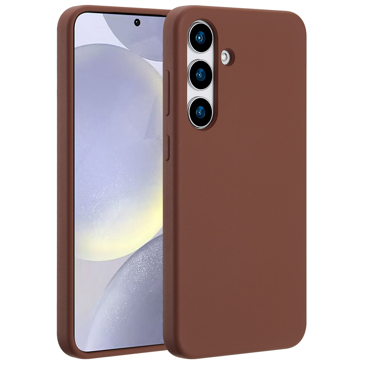 Accezz Liquid Silikoncase mit MagSafe für das Samsung Galaxy S25 Plus - New Tea Brown