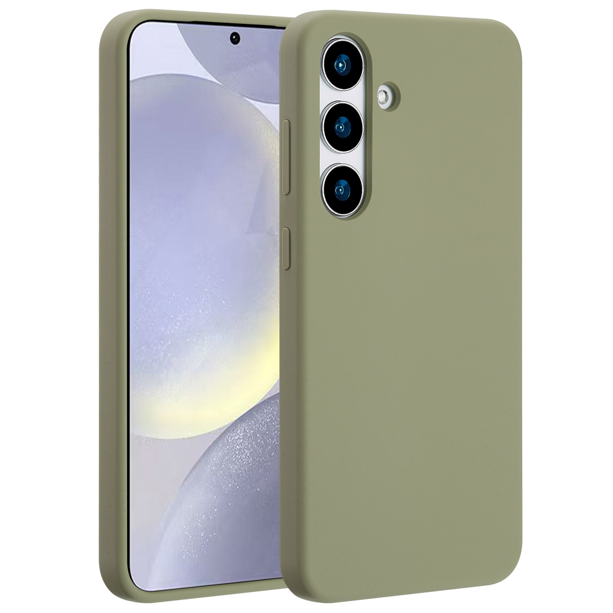 Accezz Liquid Silikoncase mit MagSafe für das Samsung Galaxy S25 Plus - Cooper Green