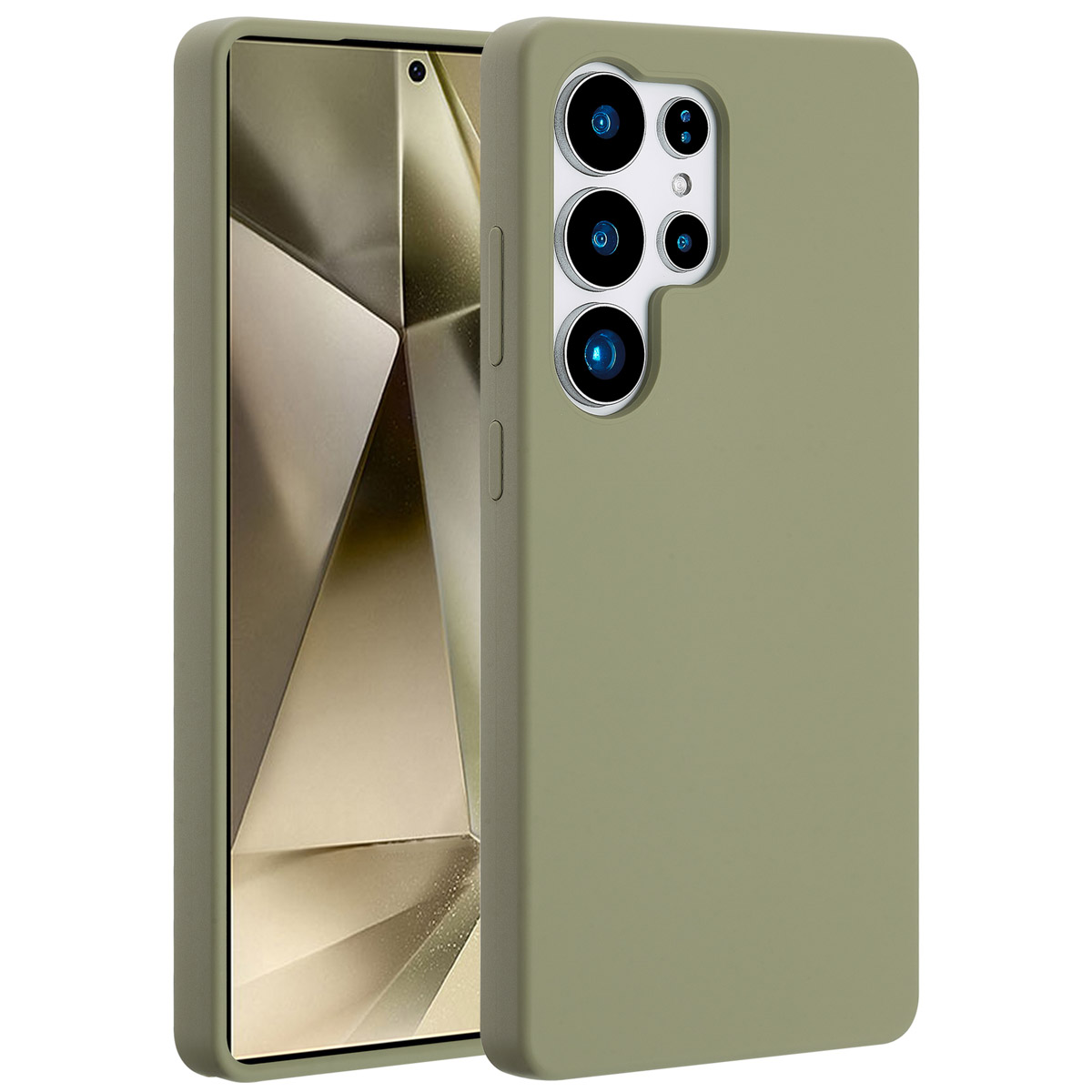 Accezz Liquid Silikoncase mit MagSafe für das Samsung Galaxy S25 Ultra - Cooper Green