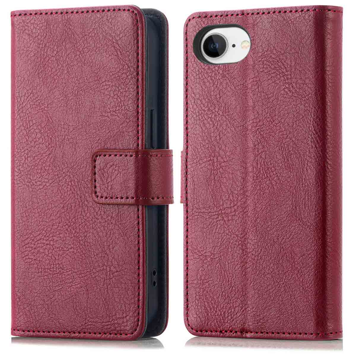 imoshion Luxuriöse Klapphülle für das Apple iPhone 17e / 16e - Bordeaux