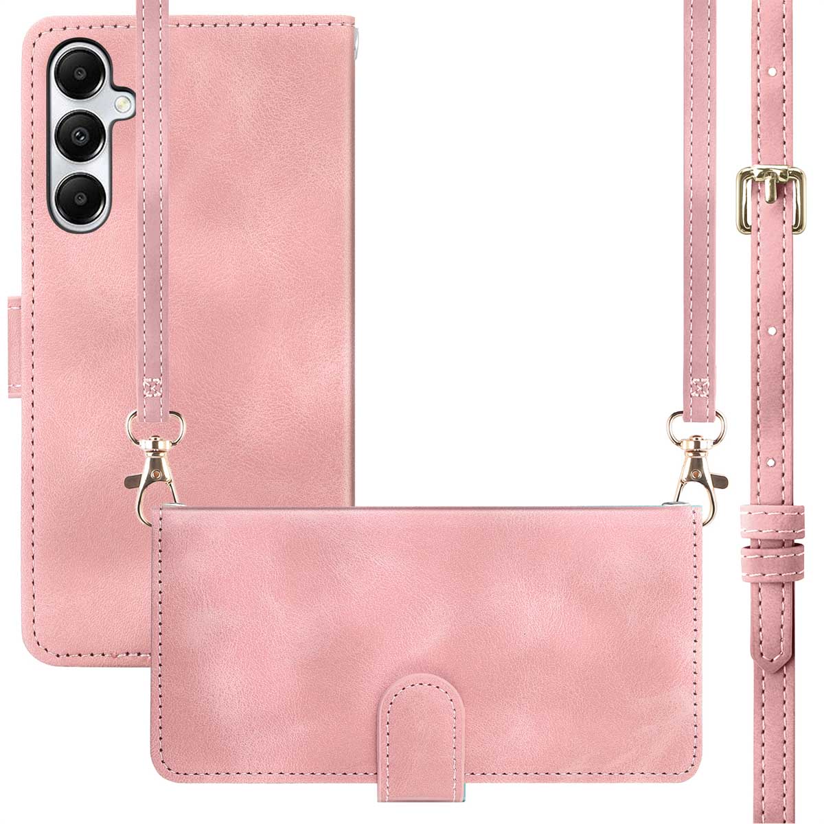 imoshion Klapphülle mit Kordel für das Samsung Galaxy A16 - Rosa