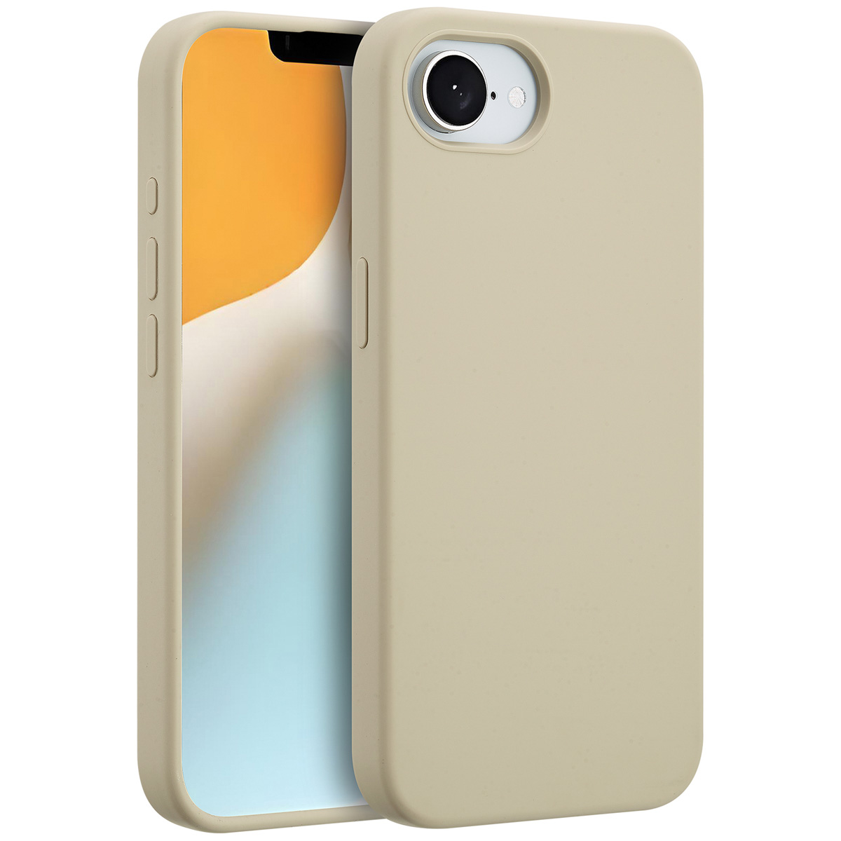 Accezz Liquid Silikoncase mit MagSafe für das Apple iPhone 17e / 16e - Stone