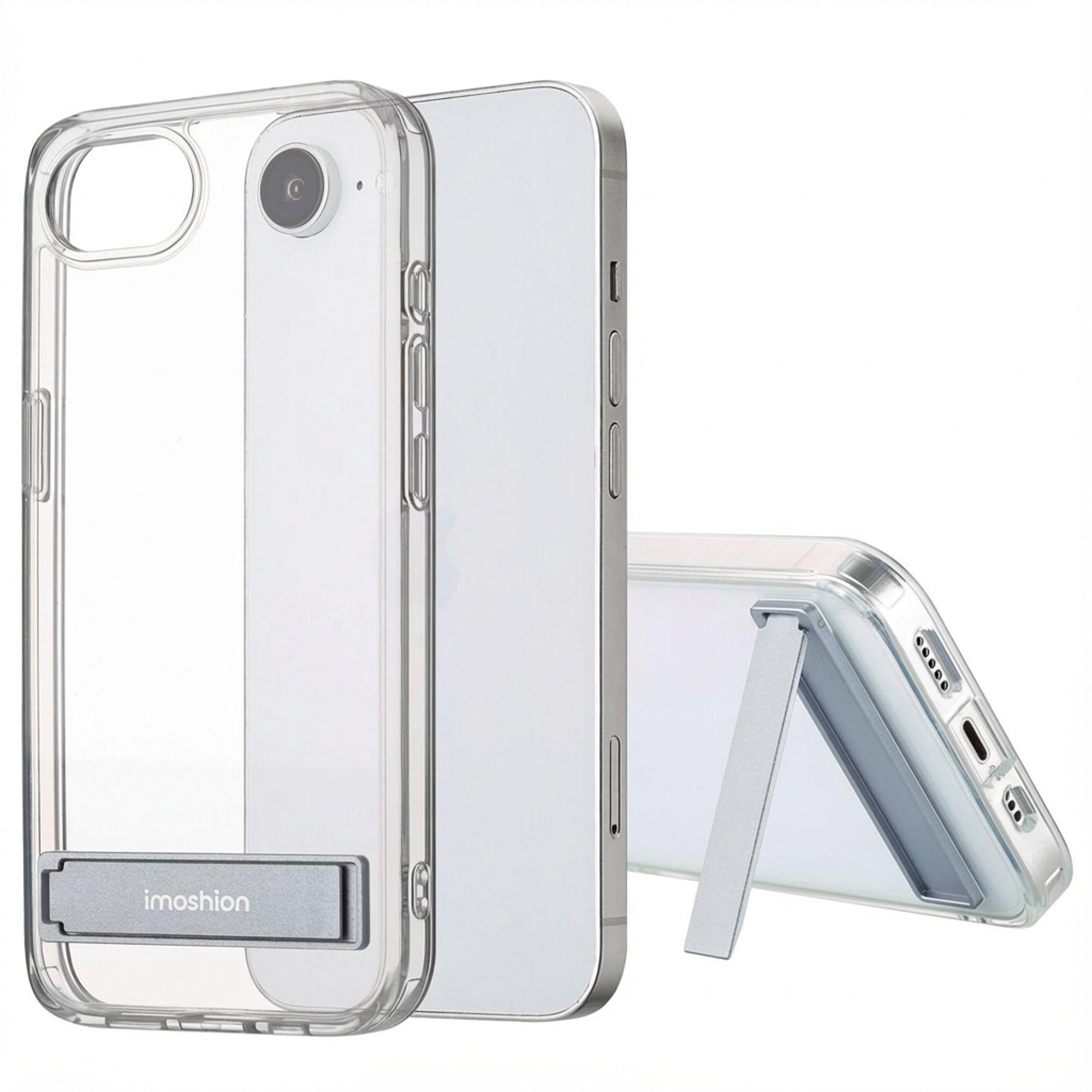 imoshion Back Cover mit Ständer für das Apple iPhone 17e / 16e - Transparent