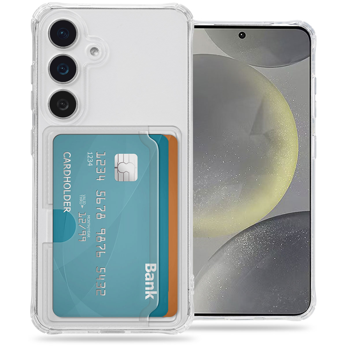 imoshion Soft Case Back Cover mit Kartenhalter für das Samsung Galaxy S25 - Transparent