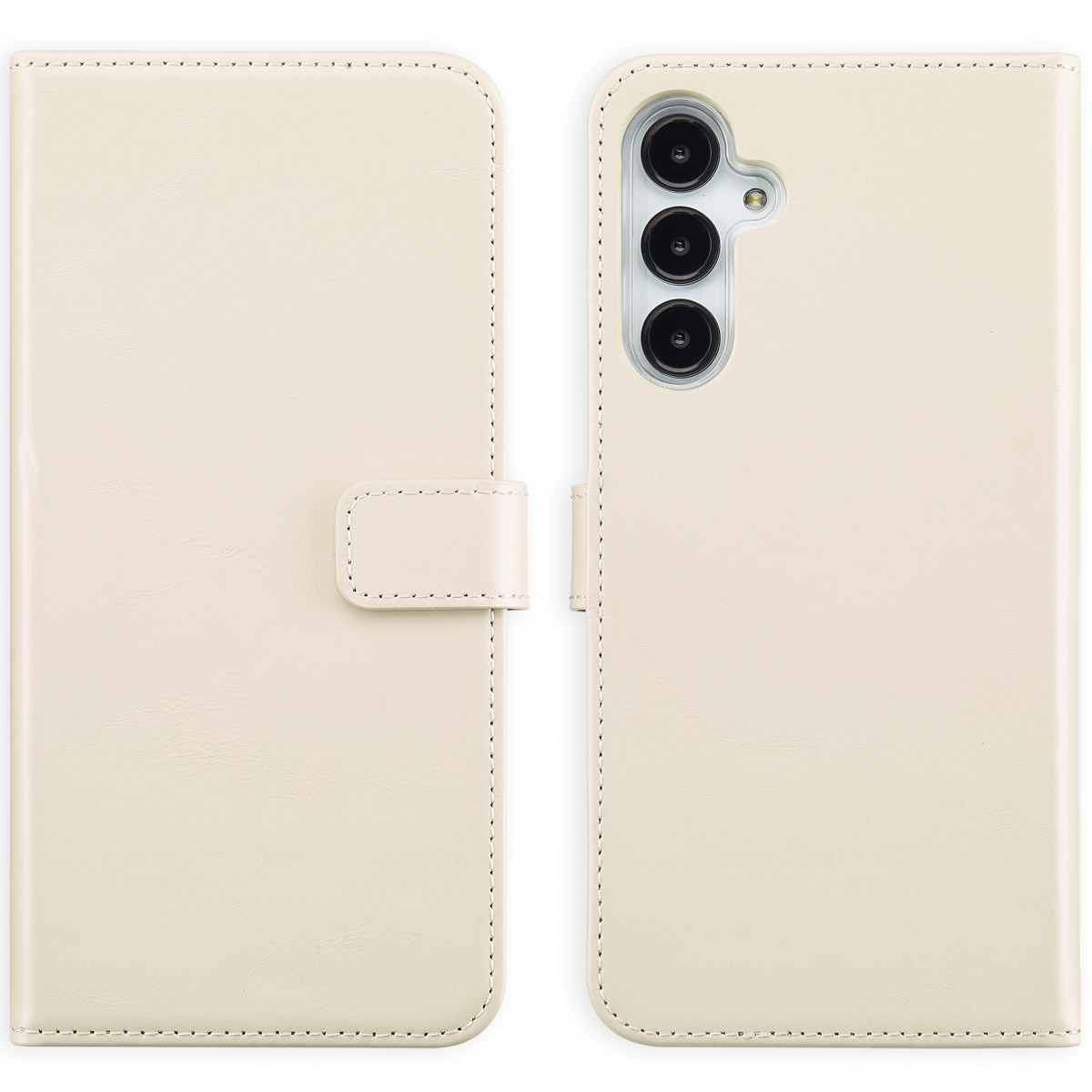 Selencia Echtleder Klapphülle für das Samsung Galaxy A16 - Greige