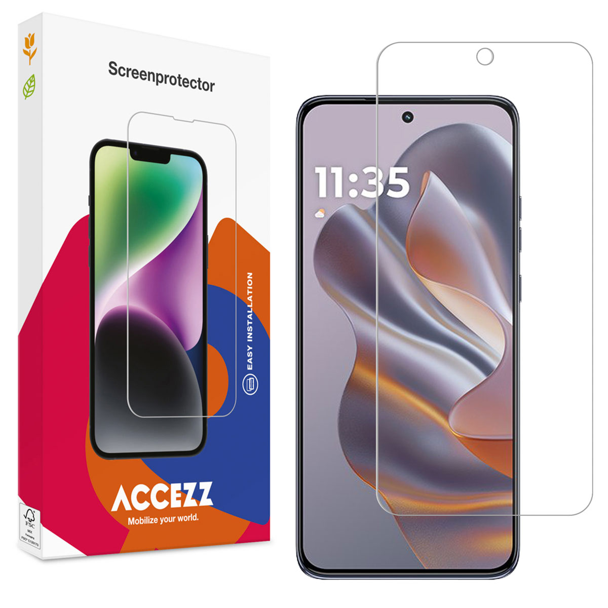 Accezz Screen Protector aus gehärtetem Glas für das Motorola Thinkphone 25 / Edge 50 Neo / Edge 60 Neo