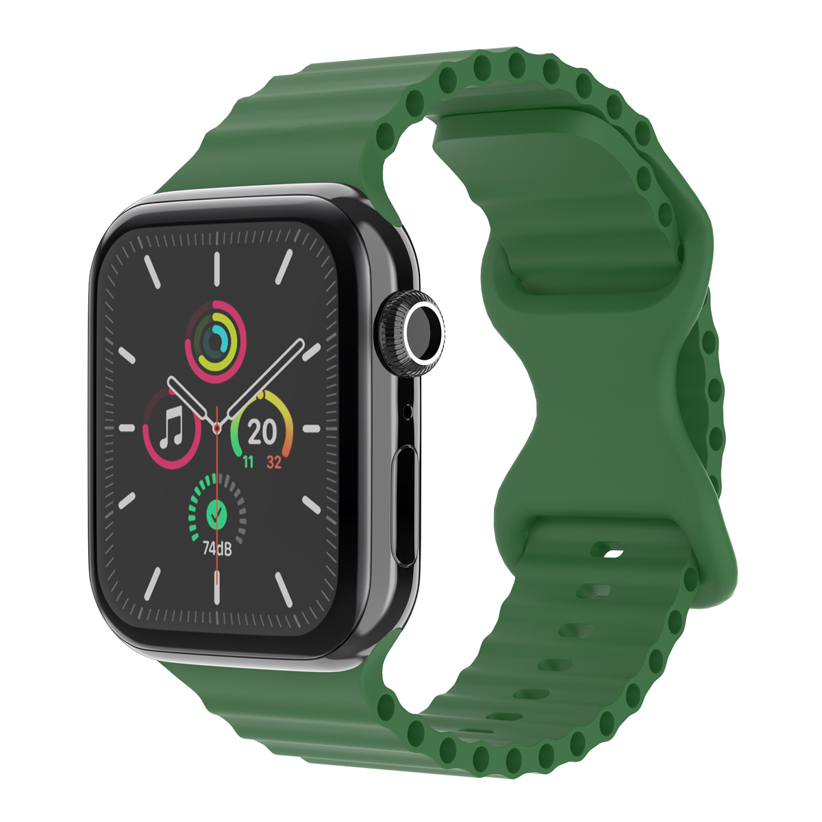 imoshion Athletic Silikonarmband für  Apple Watch | 44/45/46/49 mm - Dunkelgrün