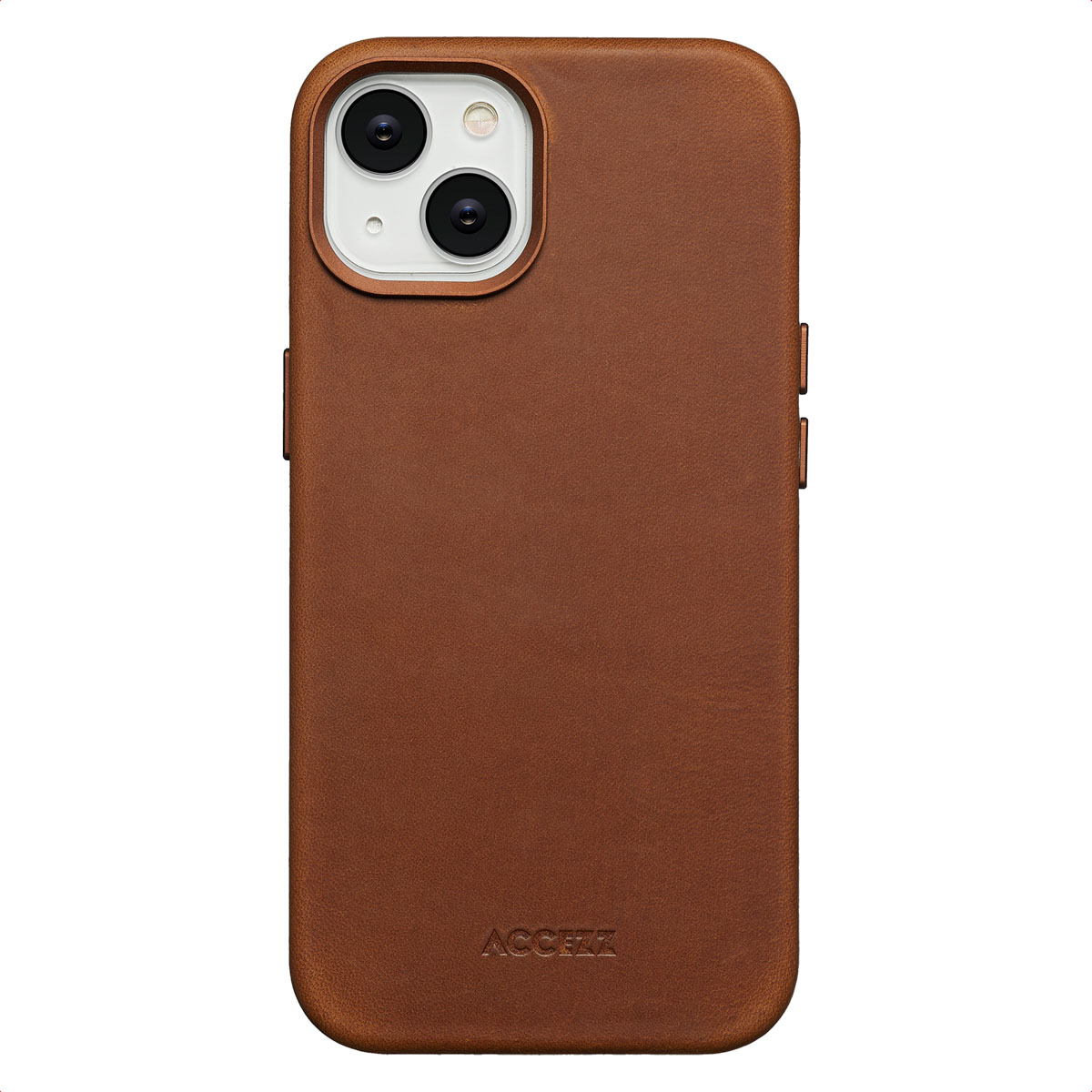 Accezz Vintage Leather Magsafe Backcover für das Apple iPhone 14 - Tabacco Cognac