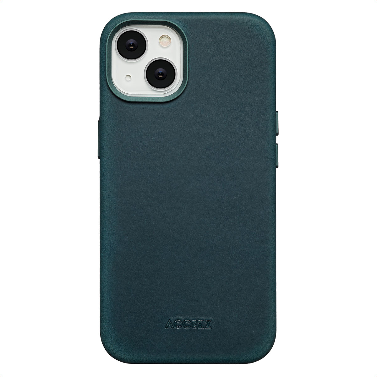 Accezz Vintage Leather Magsafe Backcover für das Apple iPhone 14 - Smokey Green