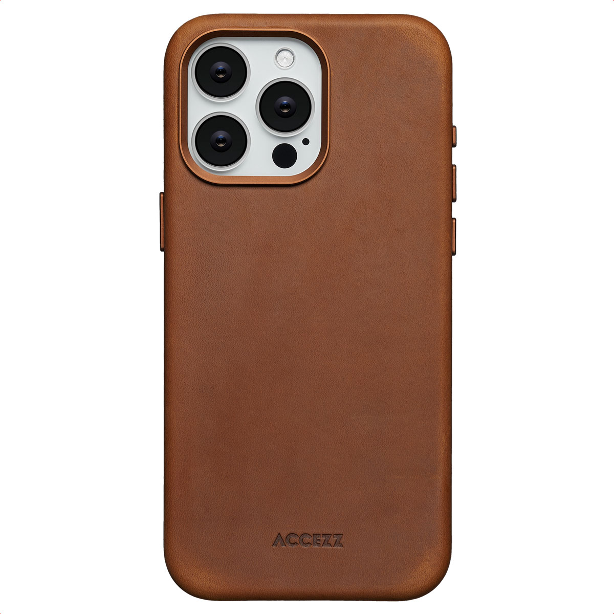 Accezz Vintage Leather Magsafe Backcover für das Apple iPhone 15 Pro Max - Tabacco Cognac