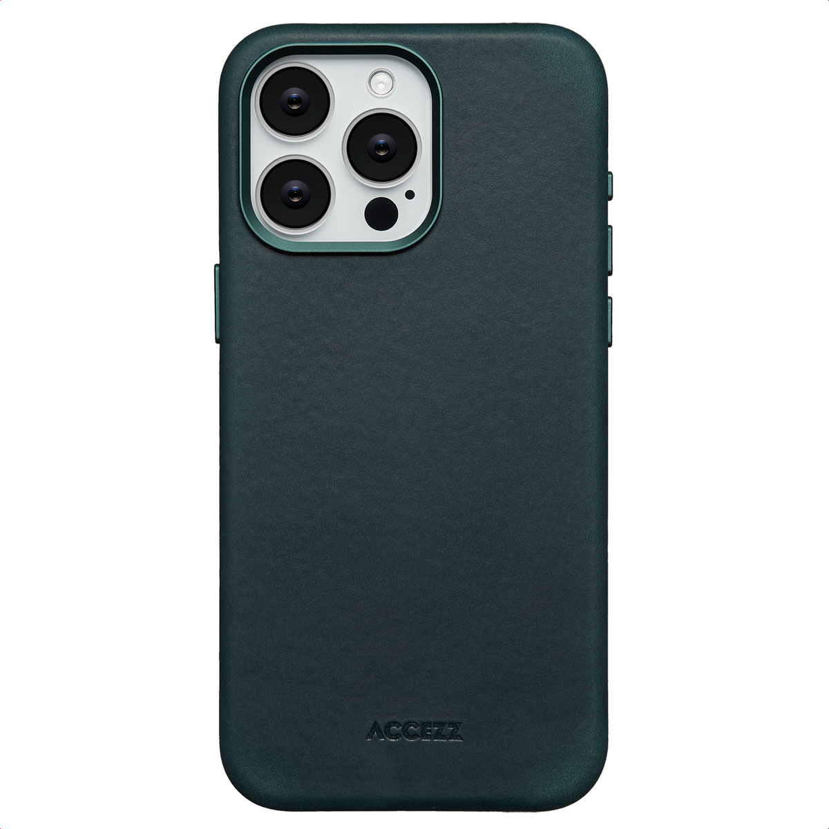 Accezz Vintage Leather Magsafe Backcover für das Apple iPhone 15 Pro Max - Smokey Green