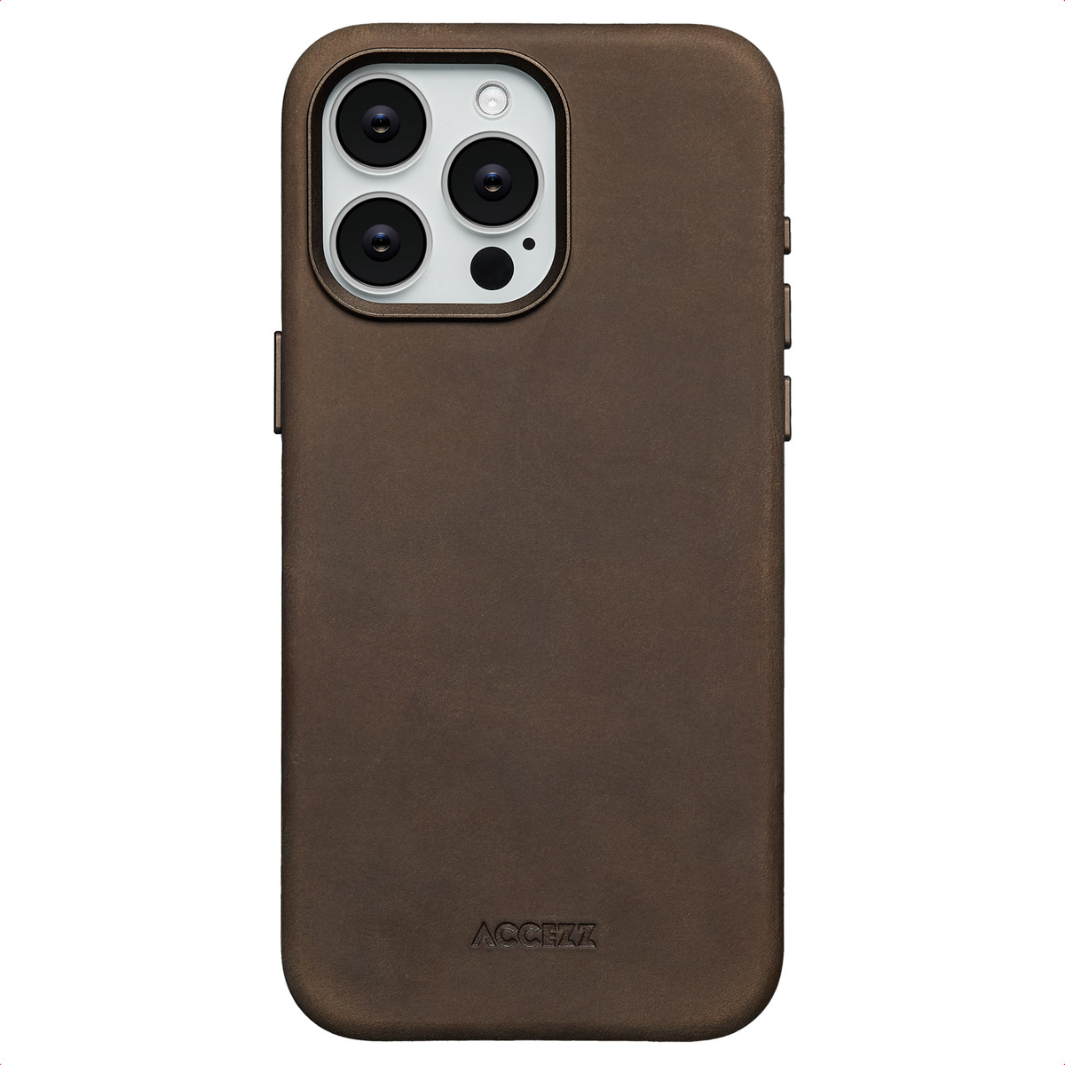 Accezz Vintage Leather Magsafe Backcover für das Apple iPhone 15 Pro Max - Rustic Brown