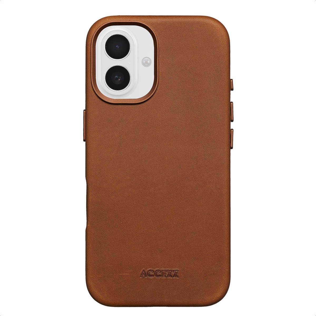 Accezz Vintage Leather Magsafe Backcover für das Apple iPhone 16 - Tabacco Cognac