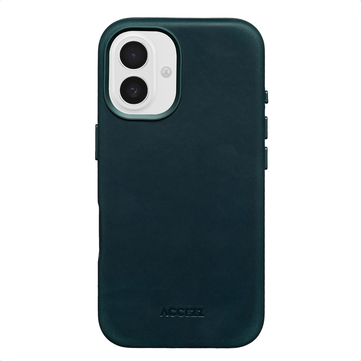 Accezz Vintage Leather Magsafe Backcover für das Apple iPhone 16 - Smokey Green