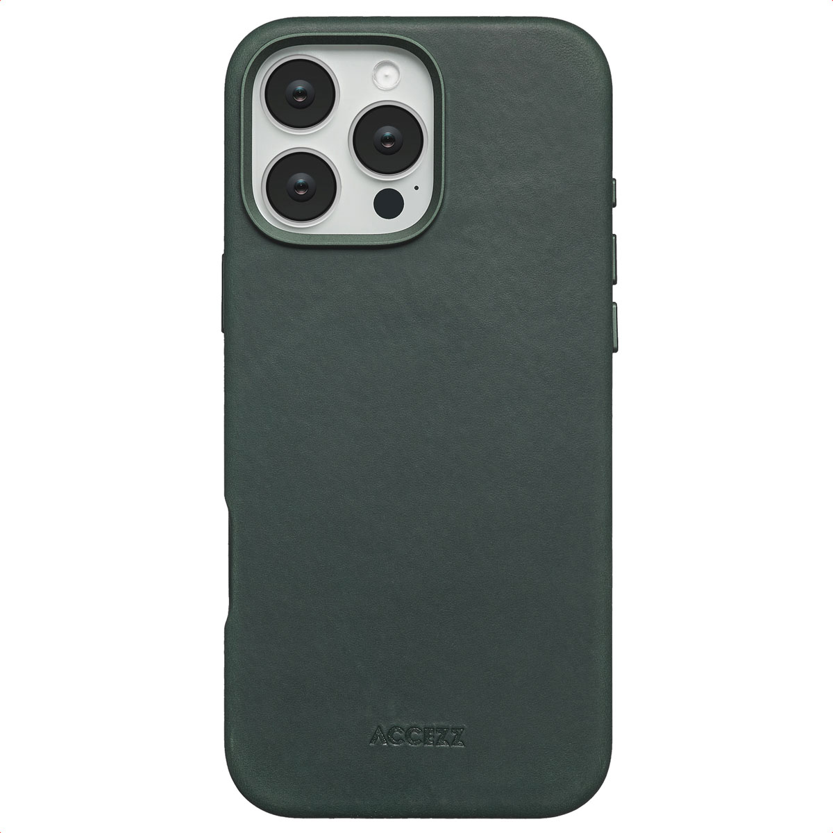 Accezz Vintage Leather Magsafe Backcover für das Apple iPhone 16 Pro Max - Smokey Green