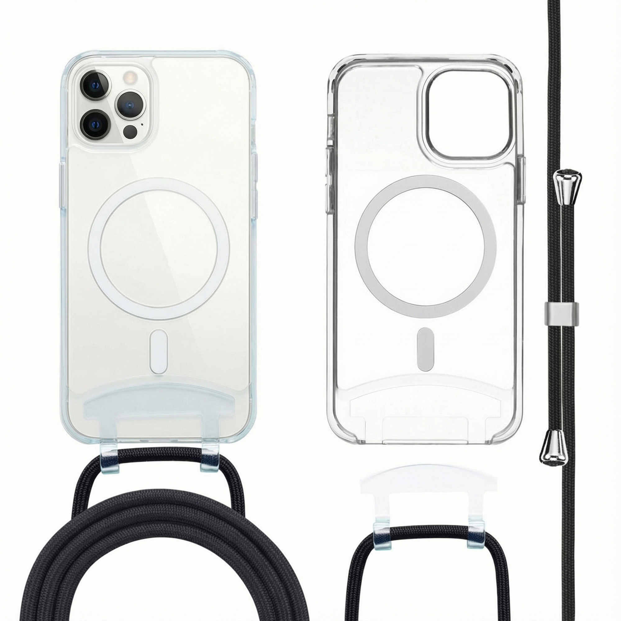 imoshion MagSafe Hülle mit abnehmbarem Band für das Apple iPhone 12 Pro Max - Transparent