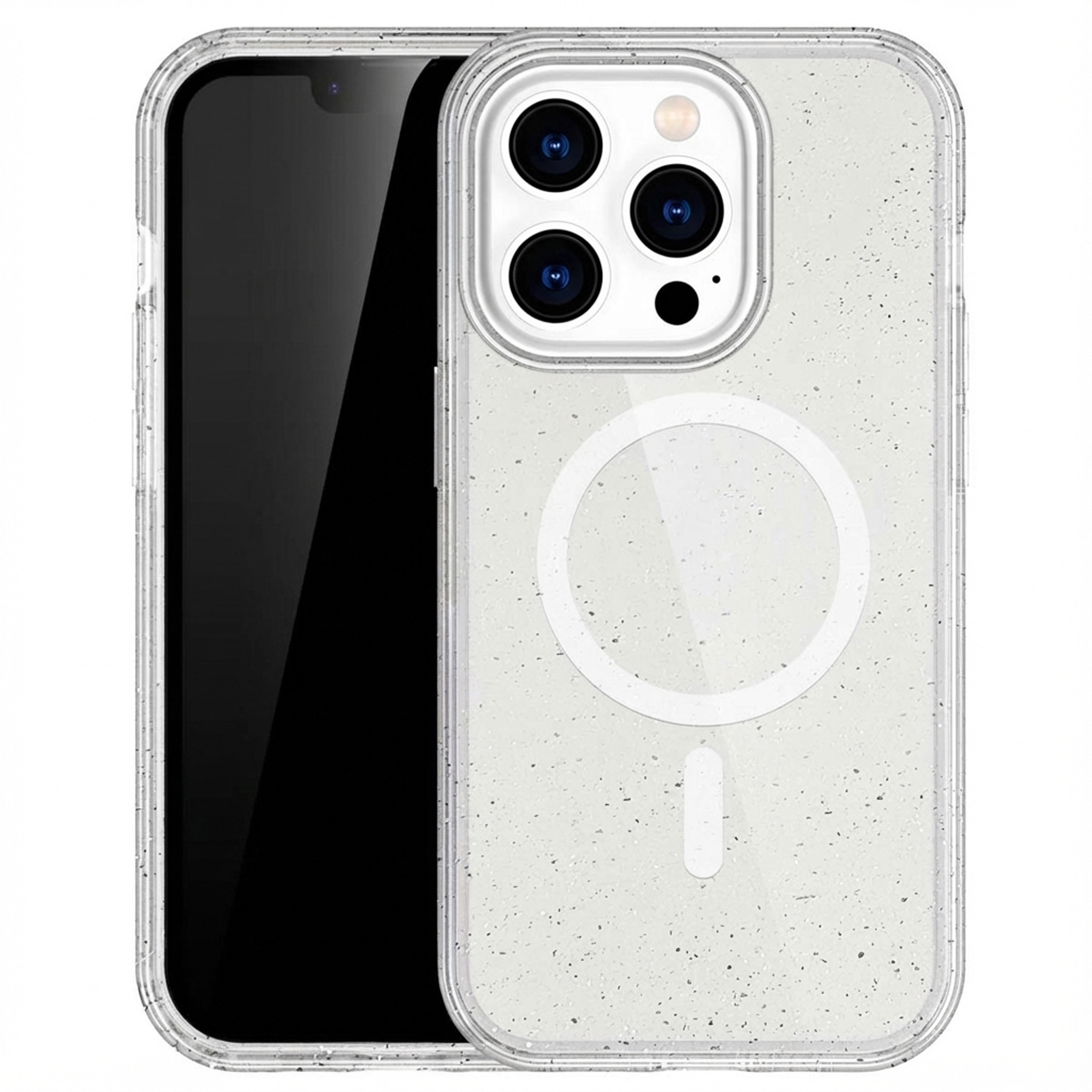imoshion Sparkle Back Cover mit MagSafe für das Apple iPhone 13 Pro - Glitzer Transparent
