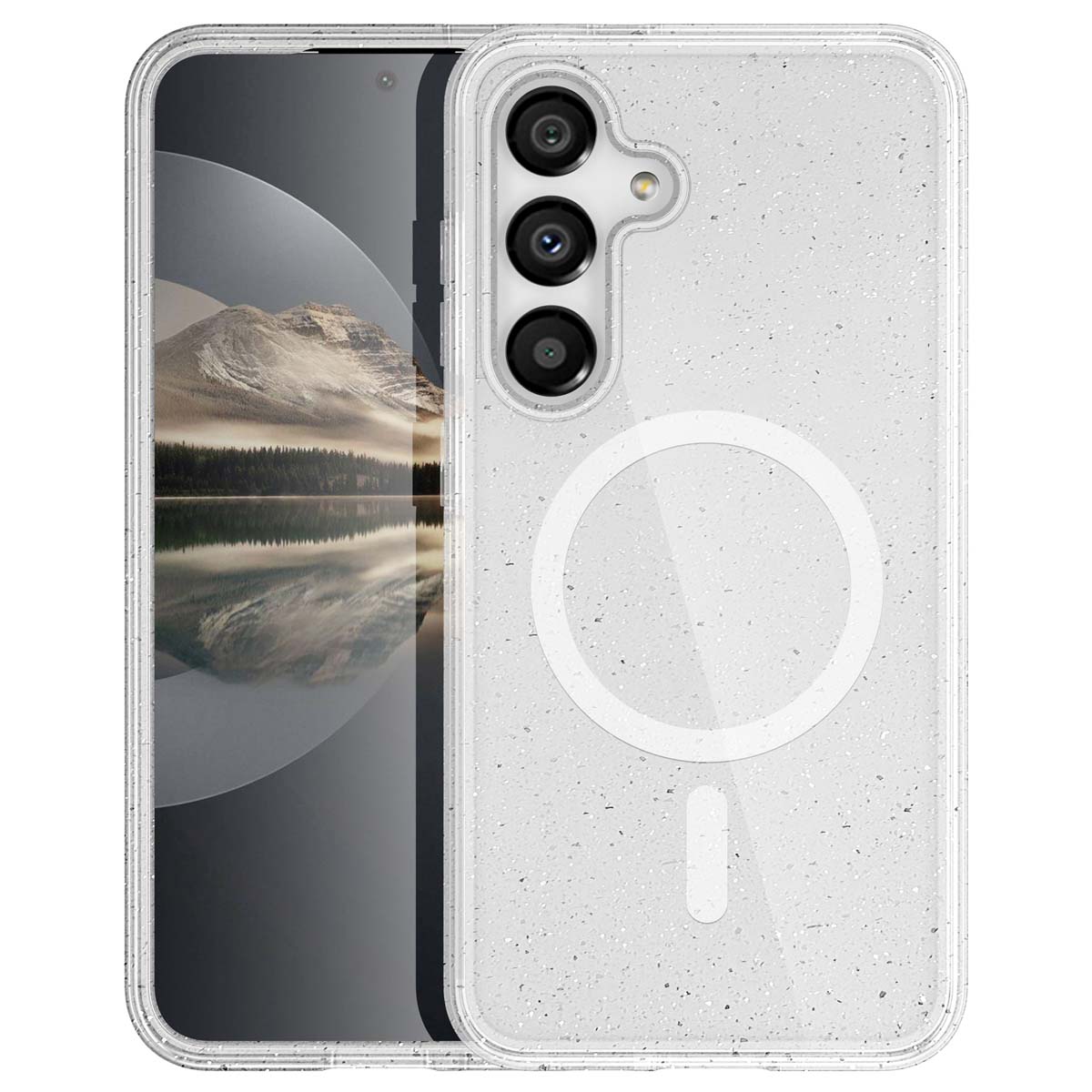imoshion Sparkle Back Cover mit MagSafe für das Samsung Galaxy S24 - Glitzer Transparent