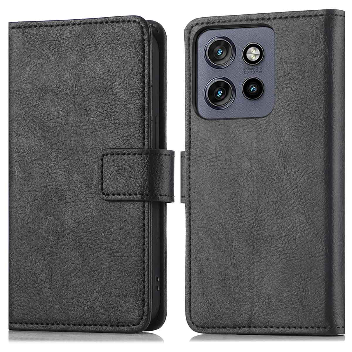 imoshion Luxuriöse Klapphülle für das Motorola Thinkphone 25 / Edge 50 Neo / Edge 60 Neo - Schwarz