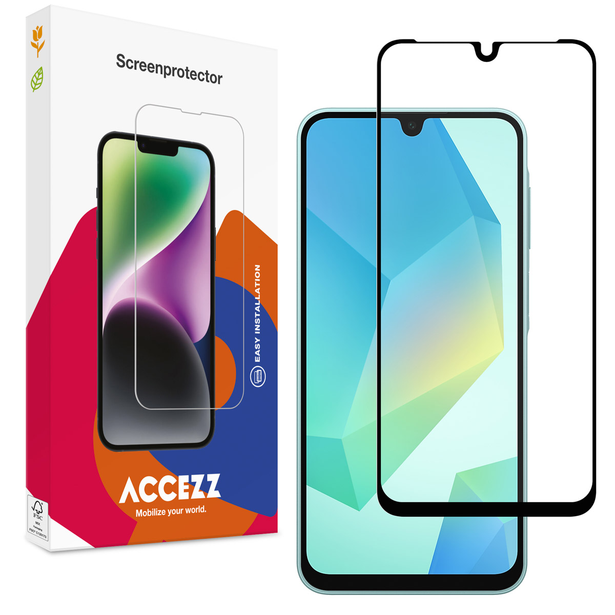 Accezz Full Cover Screen Protector aus gehärtetem Glas für das Samsung Galaxy A16 / A17 / A26