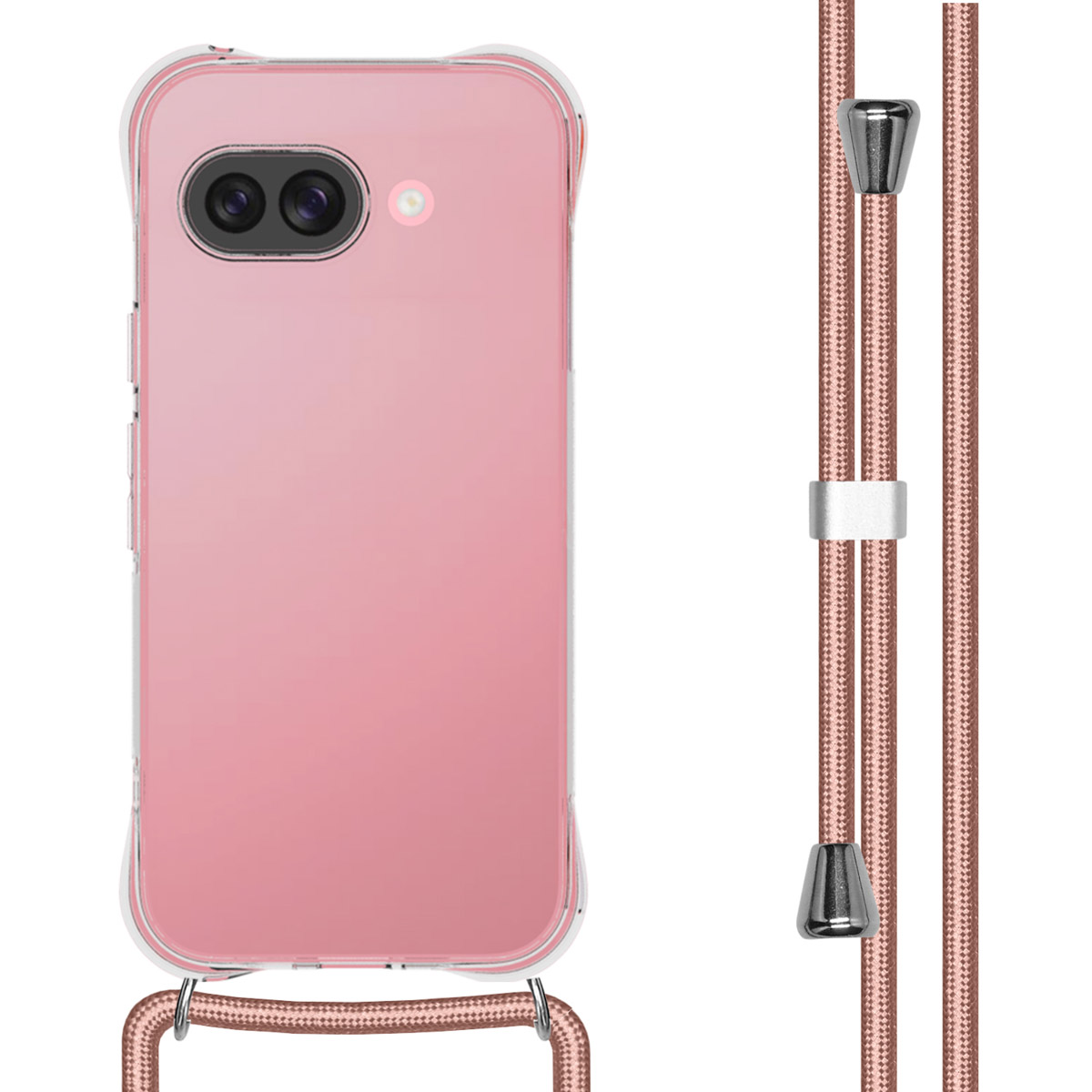 imoshion Transparentes Backcover mit Band für das Google Pixel 9A - Rosé gold