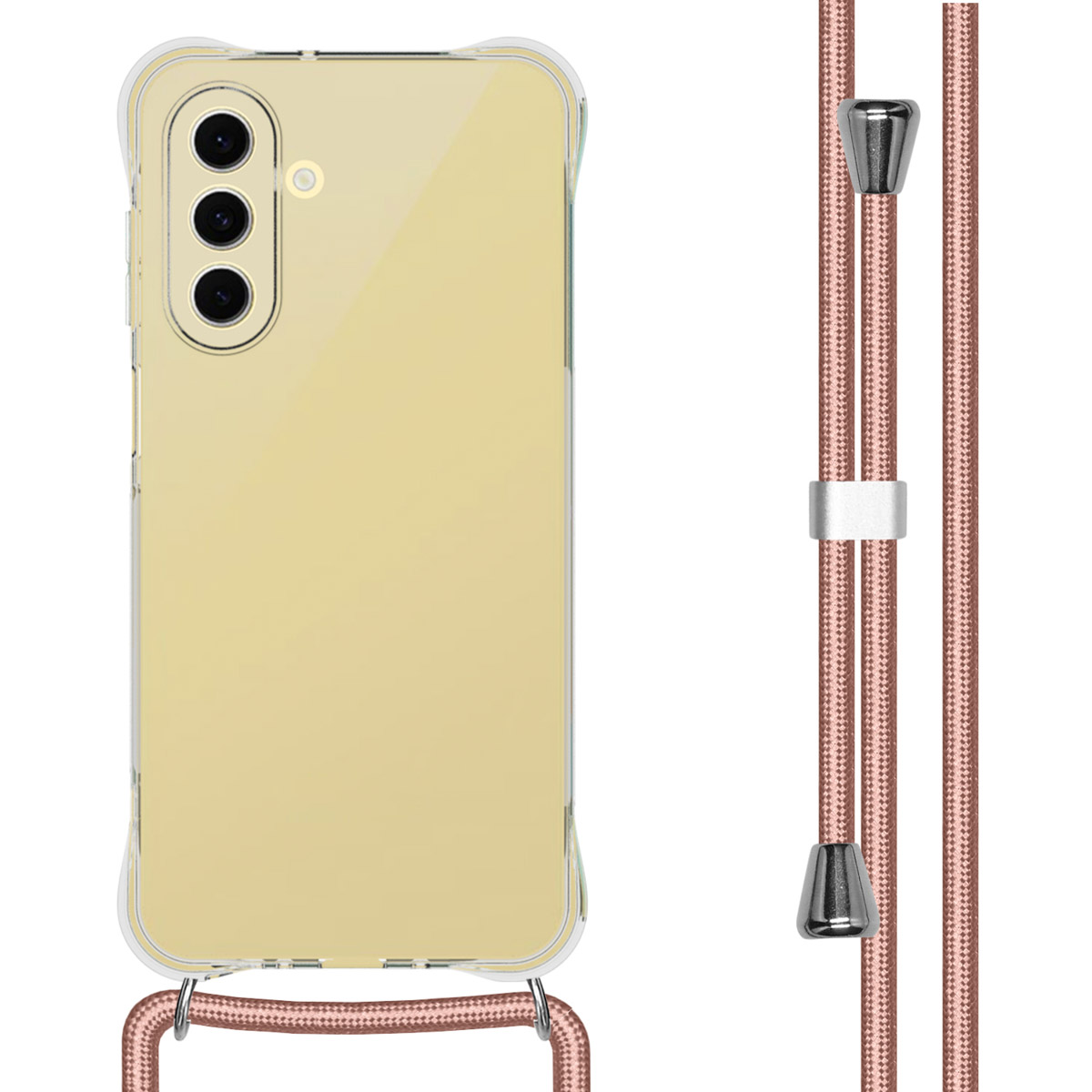 imoshion Transparentes Backcover mit Band für das Samsung Galaxy A26 - Rosé gold
