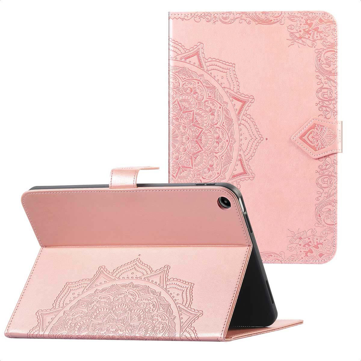 imoshion Mandala Klapphülle für das Samsung Galaxy Tab A9 Plus - Rose Gold