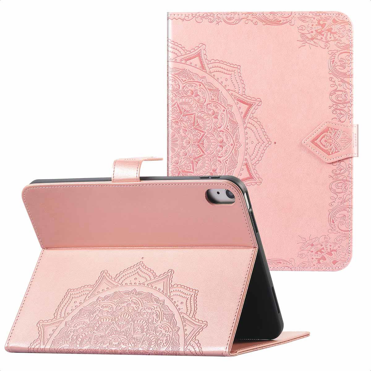 imoshion Mandala Klapphülle für das Apple iPad 11 (2025) 11 Zoll A16 / iPad 10 (2022) 10.9 Zoll - Rose Gold