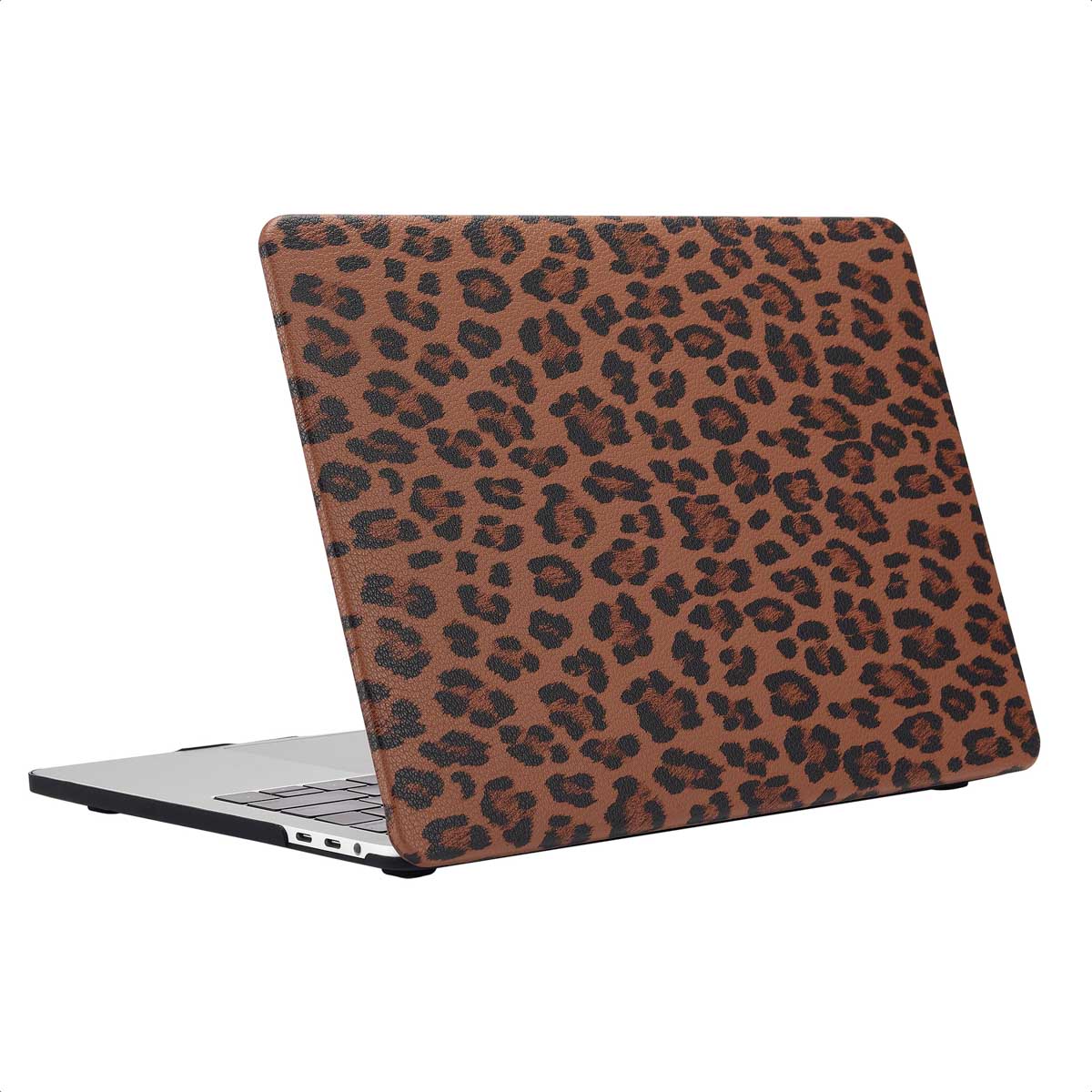Selencia Sabi Laptop Cover Leopardenmuster für das Apple MacBook Pro 16 Zoll (2021 / 2023 M3 / 2024 M4 / 2026 M5) - Mocha Brown