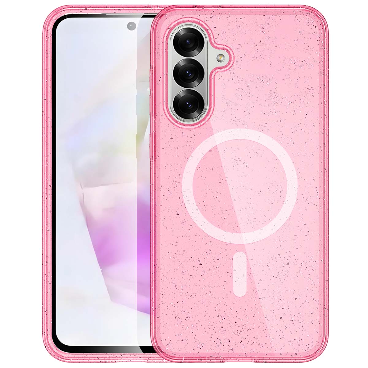 imoshion Sparkle Back Cover mit MagSafe für das Samsung Galaxy A36 - Glitzer Rosa