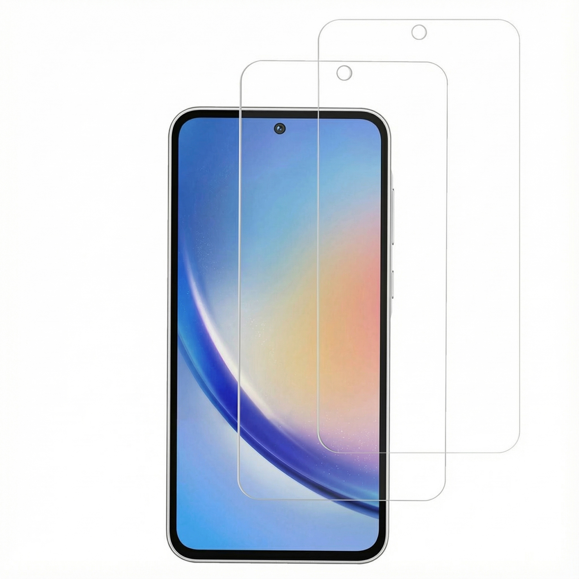 Accezz Displayschutz 2er-pack aus gehärtetem Glas für das Samsung Galaxy A55 (5G) / A35