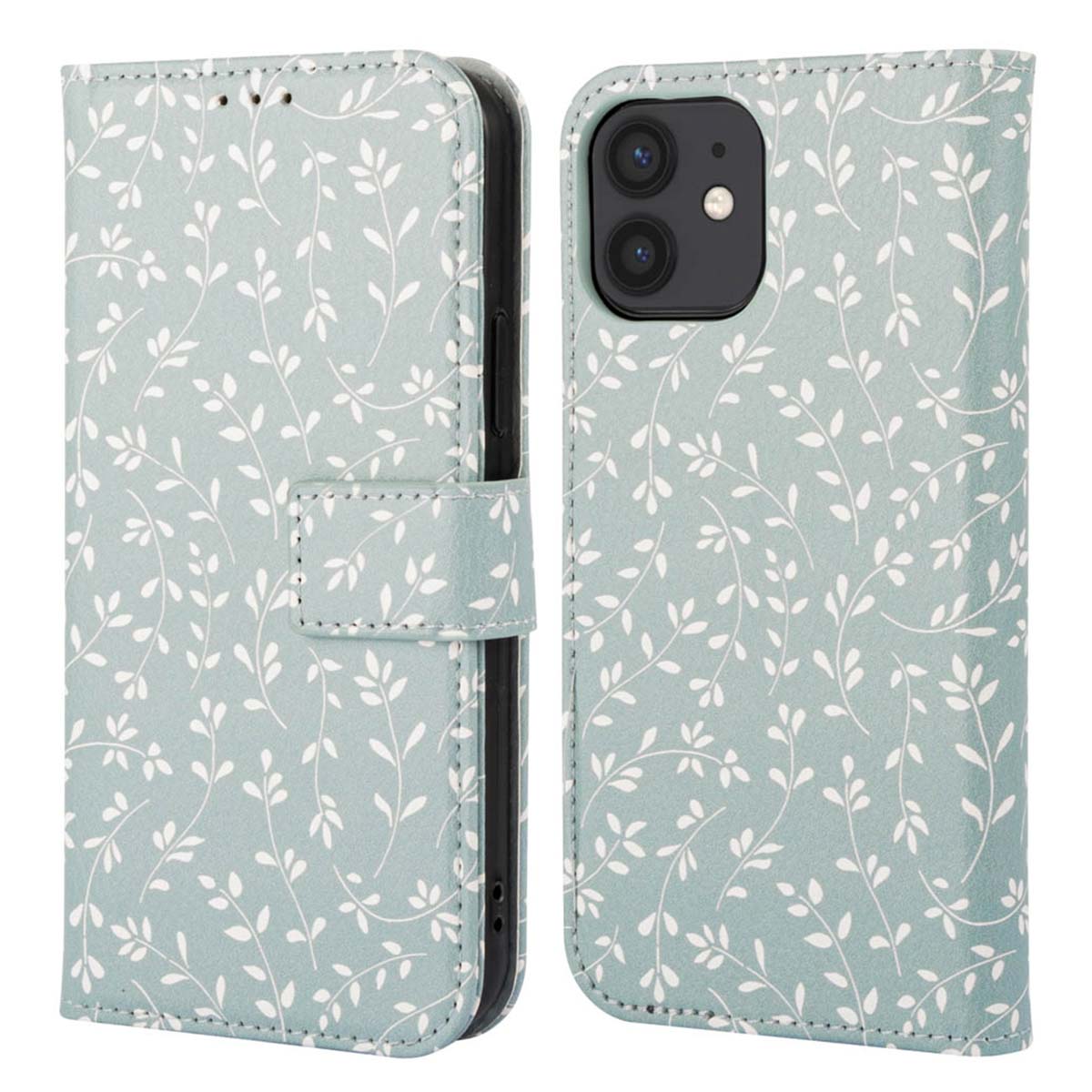 imoshion Design Klapphülle für das Apple iPhone 11 - Smoke Green Flowers